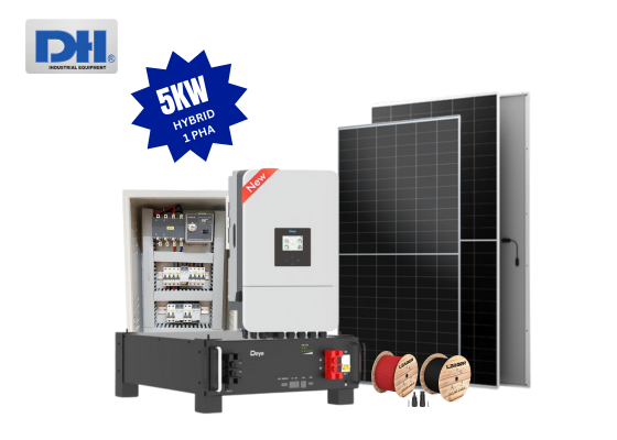 Hệ Thống Điện Mặt Trời 5kW Có Lưu Trữ [Deye - Aiko]