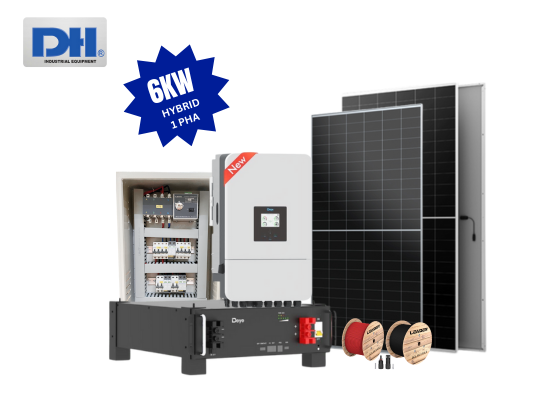 Hệ Thống Điện Mặt Trời 6kW Hybrid [Deye - Aiko]